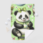 Schattigee Baby Panda Golfhanddoek (Insitu)
