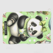Schattigee Baby Panda Golfhanddoek (Horizontaal)