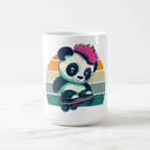 Schattigee Baby Panda met mohawk | Schaatser Panda Koffiemok (Center)