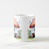 Schattigee Baby panda onder paddenstoelenparaplu Koffiemok (Center)