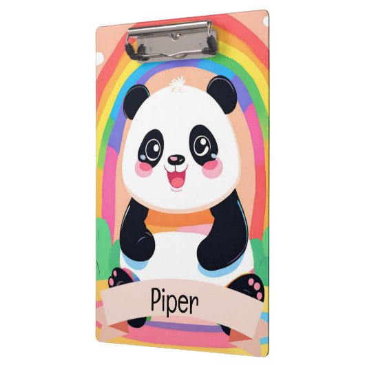 Schattigee Baby Panda Rainbow Klembord (Links)