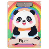 Schattigee Baby Panda Rainbow Klembord (Voorkant)