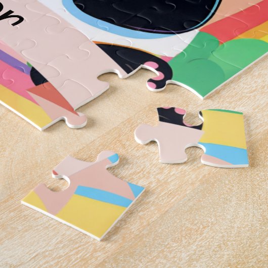 Schattigee Baby Panda Rainbow Legpuzzel (Zijkant)