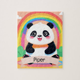 Schattigee Baby Panda Rainbow Legpuzzel