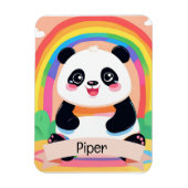 Schattigee Baby Panda Rainbow Magneet (Verticaal)