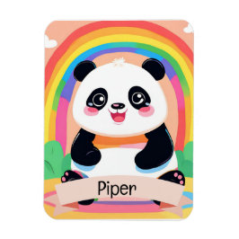 Schattigee Baby Panda Rainbow Magneet