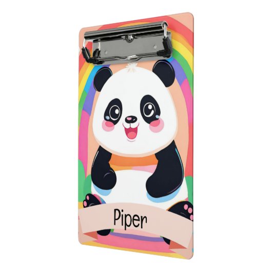 Schattigee Baby Panda Rainbow Mini Klembord (Angled2)