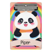 Schattigee Baby Panda Rainbow Mini Klembord (Voorkant)
