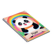 Schattigee Baby Panda Rainbow Notitieboek (Rechterzijde)