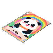 Schattigee Baby Panda Rainbow Notitieboek (Linkerzijde)