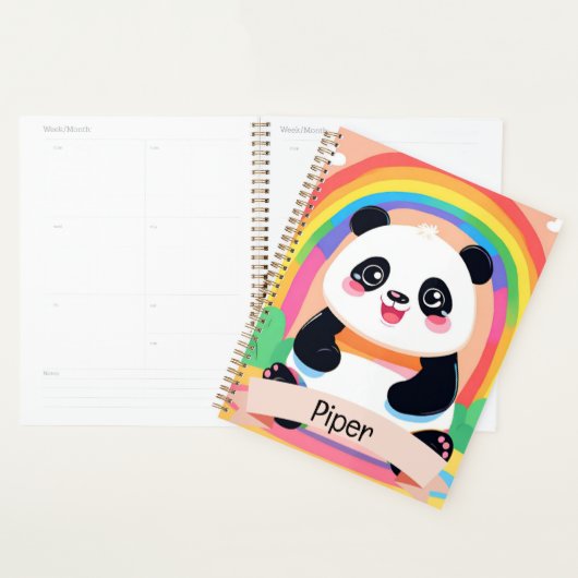 Schattigee Baby Panda Rainbow Planner (Display)