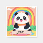 Schattigee Baby Panda Rainbow Servet (Voorkant)