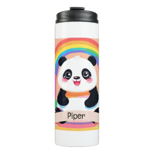 Schattigee Baby Panda Rainbow Thermosbeker