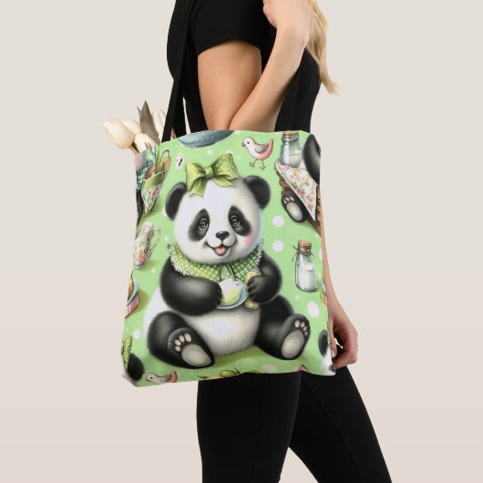  Schattigee Baby Panda Tote Bag (Dichtbij)