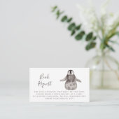 Schattigee Baby Penguin Baby shower Boek Aanvraag Informatiekaartje (Staand voorkant)
