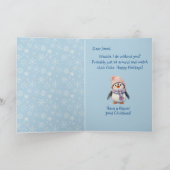 Schattigee Baby Penguin Fun Christmas Humor Vakant Kaart (Binnen)