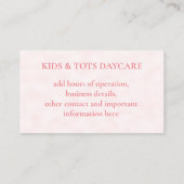 Schattigee Baby Penguin Roze Visitekaartje (Achterkant)