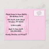 Schattigee Baby Penguin Verjaardag Uitnodiging Bri (Achterkant)