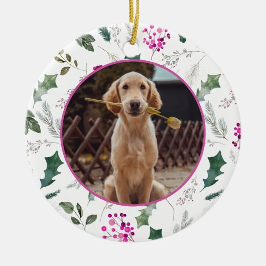 Schattigee Baby Pet Eerste Kerstfoto Ornament (Voorkant)