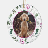 Schattigee Baby Pet Eerste Kerstfoto Ornament (Links)