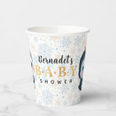 Schattigee Baby Pinguin Baby shower Winter Papieren Bekers (Links)
