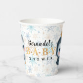 Schattigee Baby Pinguin Baby shower Winter Papieren Bekers (Rechts)