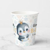 Schattigee Baby Pinguin Baby shower Winter Papieren Bekers (Voorkant)