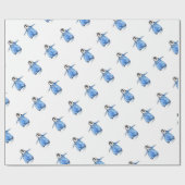 Schattigee Baby Pinguïn in Onsie Cadeaupapier (Vlak)