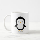 Schattigee Baby Pinguïn Kinder gepersonaliseerd Koffiemok (Links)