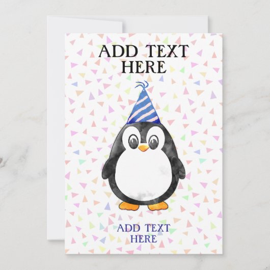 Schattigee Baby pinguïn verjaardag Kaart (Voorkant)