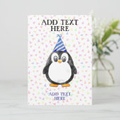 Schattigee Baby pinguïn verjaardag Kaart (Staand voorkant)
