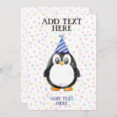 Schattigee Baby pinguïn verjaardag Kaart (Voorkant / Achterkant)