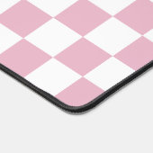 Schattigee Baby Pink Checkers Patroonnaam Bureaumat (Hoek)
