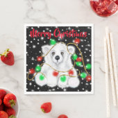 Schattigee baby Polar beer Kerstverlichting Sterre Servet (Insitu)