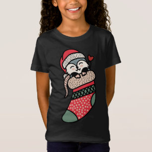 Schattigee Baby Possum in kerstsok Xmas pyjama T-shirt