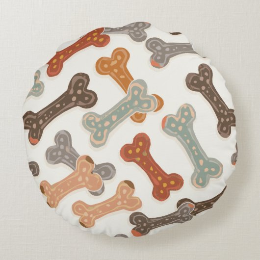 Schattigee Baby Puppy (husky) Ronde Kussens (Achterkant)