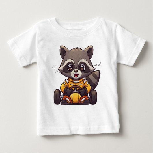 Schattigee Baby Raccoon Race autocoureur (Voorkant)