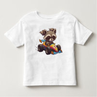 Schattigee Baby Raccoon Race autocoureur