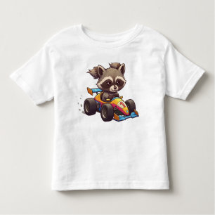 Schattigee Baby Raccoon Race autocoureur Kinder Shirts