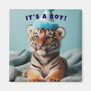 Schattigee Baby Reveal Boy Blue Baby Tiger Magneet