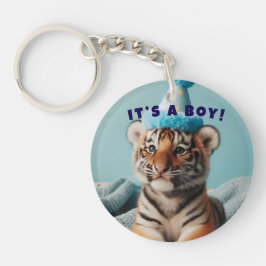 Schattigee Baby Reveal Boy Blue Baby Tiger Sleutelhanger