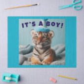 Schattigee Baby Reveal Boy Blue Baby Tiger Tissuepapier (Craft)
