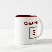 Schattigee Baby Rhino Amerikaans Football Naam Mok (Voorkant rechts)