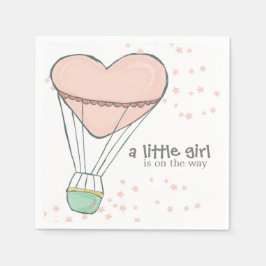 Schattigee Baby Roze Hete Luchtballon Baby shower Servet