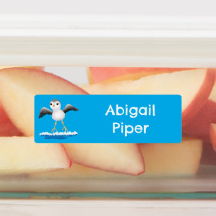 Schattigee baby Sandpiper cartoon gepersonaliseerd Labels
