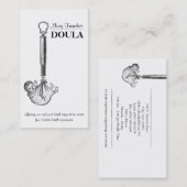 Schattigee Baby Scale Doula vroedvrouw Contactkaartje (Voorkant / Achterkant)