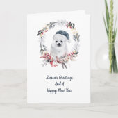Schattigee Baby Seal Waterverf Een foto Kerstmis Feestdagen Kaart (Voorkant)