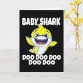 Schattigee Baby Shark Doo Doo Doo Kaart (Gele Bloem)