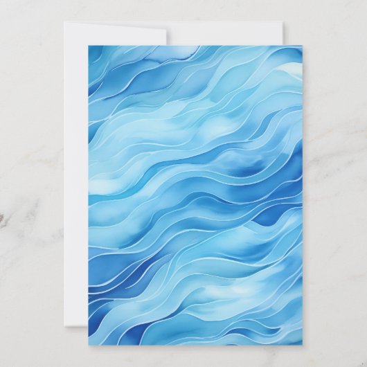 Schattigee Baby Shark Fish Under the Zee Birthday Kaart (Achterkant)