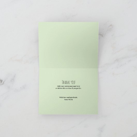 Schattigee Baby shower tweeling Peapod Bedankkaart (Binnen)